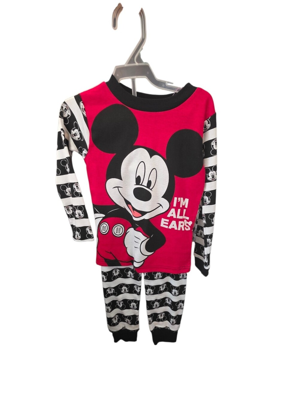 Disney Mickey Mouse Kids Pajama Set - Red, Black & White